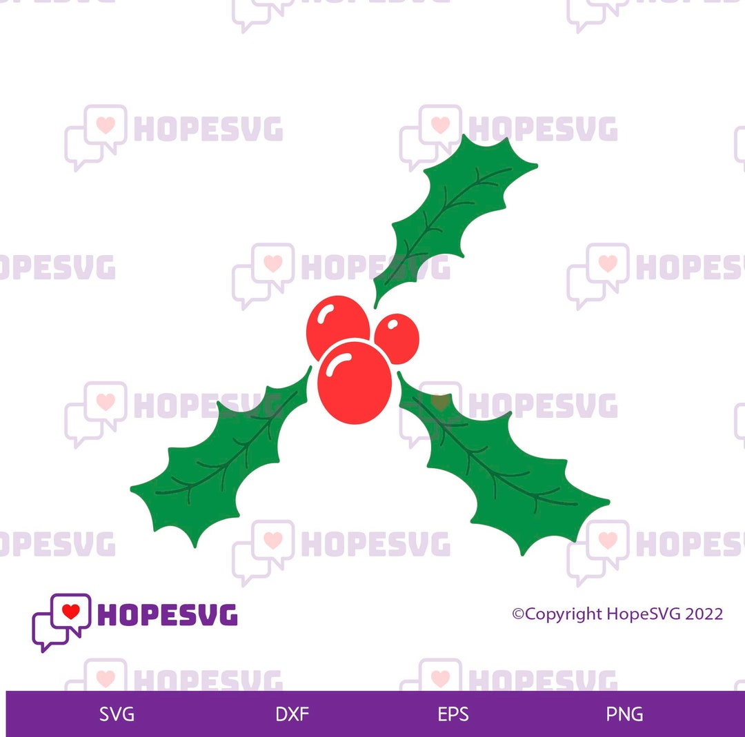 Mistletoe SVG Svg, Eps Dxf Png Silhouette, Cricut Christmas Holiday - Etsy