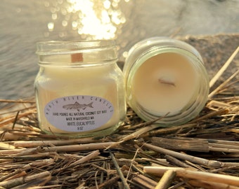 White Eucalyptus Scented Coconut Soy Candle