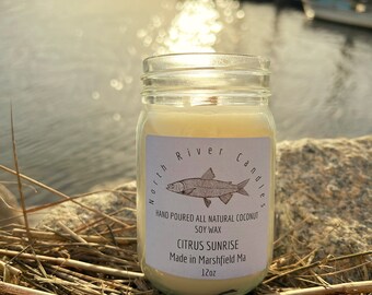 Citrus Sunrise Scented Coconut Soy Candles