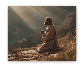 Jesus betende Leinwand