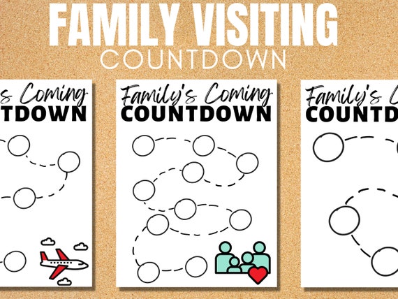 Family Visiting Countdown Printable Countdown Calendar - Etsy