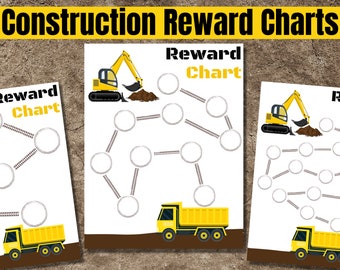 Construction Truck Reward Chart | Potty Training, Behavior (Digital Download)