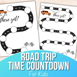 Road Trip Countdown afdrukbaar voor kinderen | Roadtrip-idee | Uur aftellen