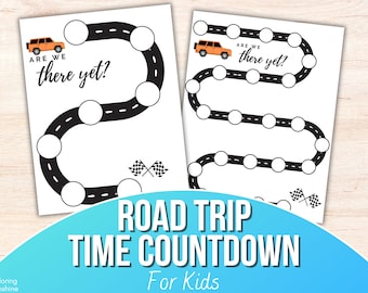 Road Trip Countdown Printable for Kids | 5-25 Hour Tracker (Digital Download)