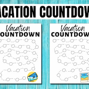 Vacation Countdown Calendar for Kids | Printable Calendar | Countdown to Vacation