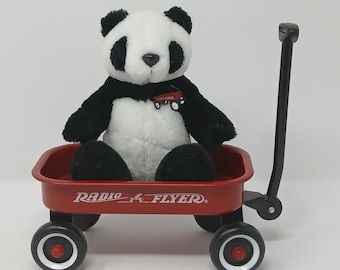 Radio Flyer Red Wagon Metal Decorative Small Toy Model Collectible Vintage Plush