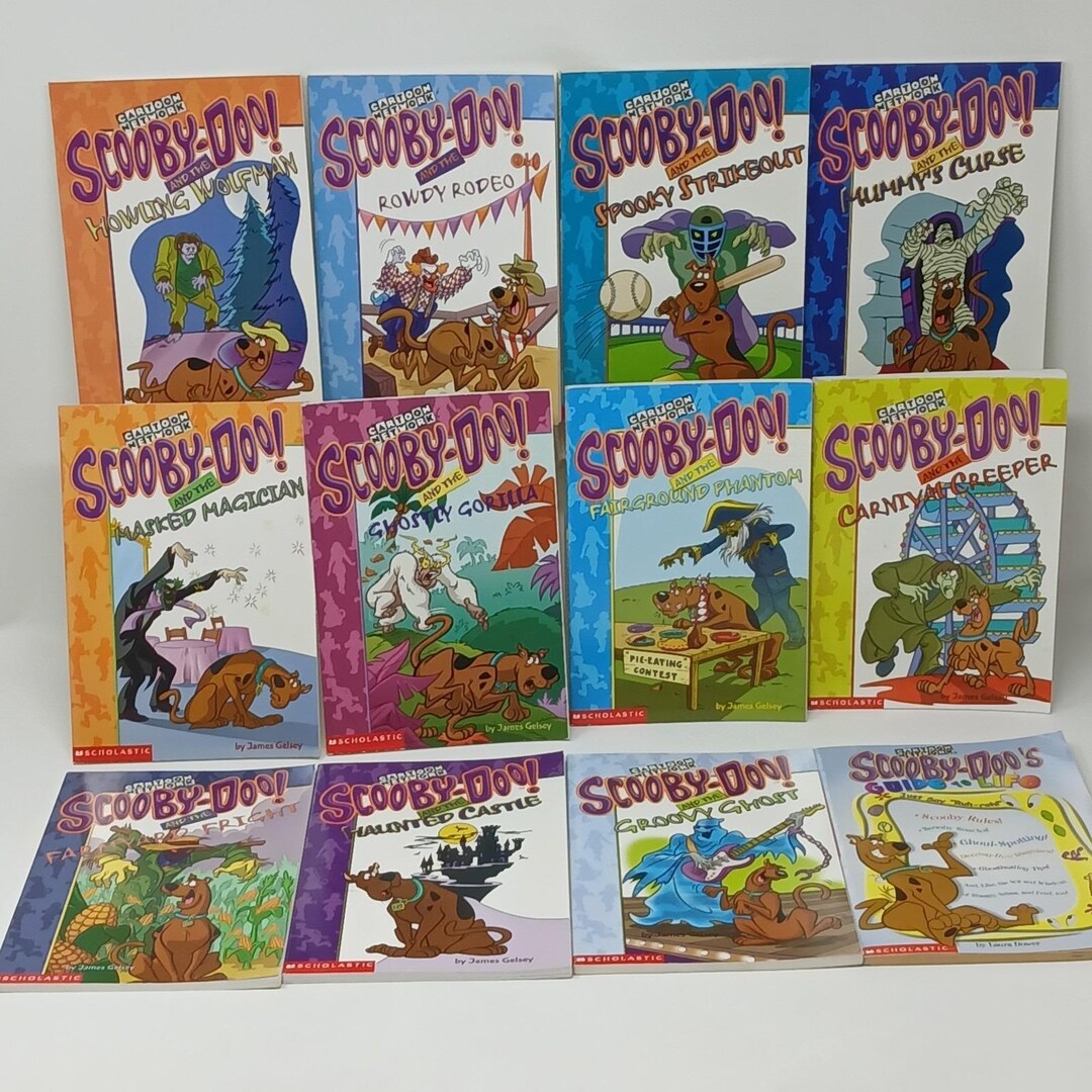 Scooby Doo Book Lot of 12 Scholastic Cartoon Network Kids Chapter Books ...