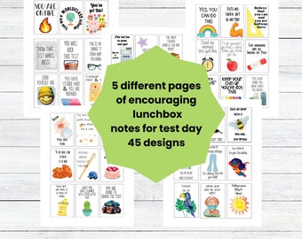 Prise de notes d'encouragement au test, Notes d'encouragement au test, Notes de test d'encouragement des enseignants pour les étudiants, Notes de test imprimables pour la boîte à lunch
