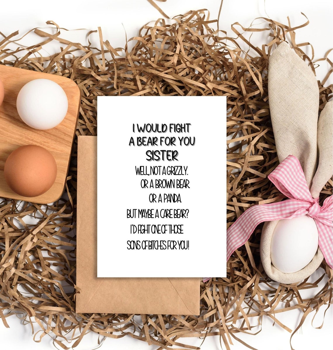 Funny Sister Card Sister Card Printable Card Sister | Etsy