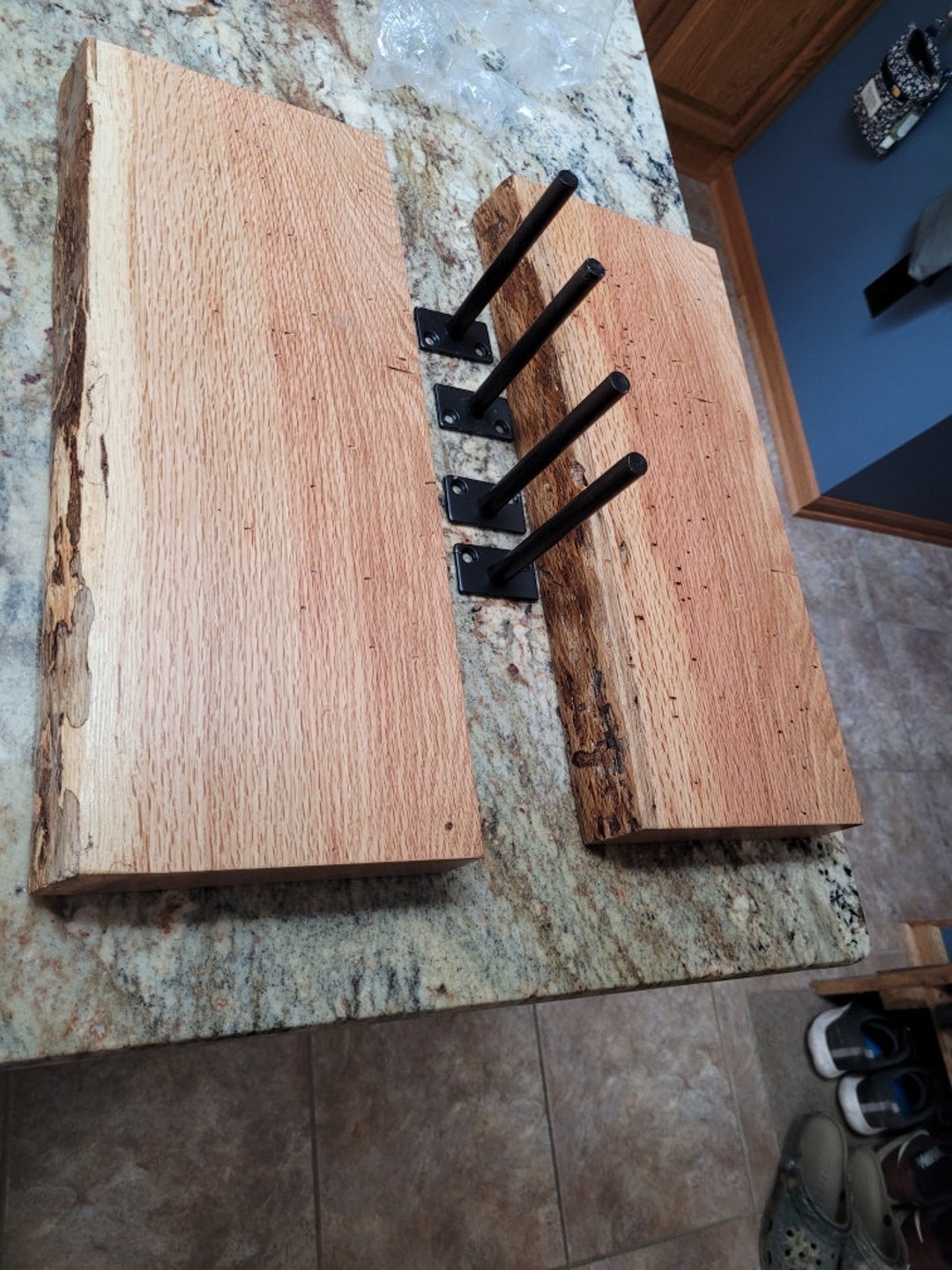 Life Edge Floating Shelf Oak Shelf Rustic Live Edge Oak Etsy