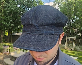 Ralph Lauren Double RL Denim Newsboy Cap - Etsy