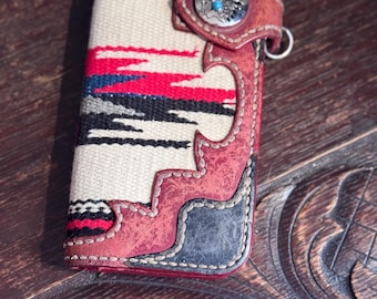 Leather South Western Biker Wallet