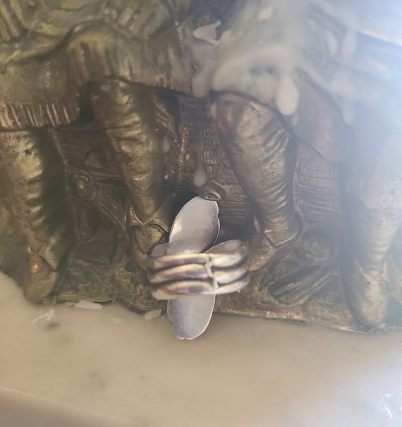 Silver Two Headed Snake Ring - image 3