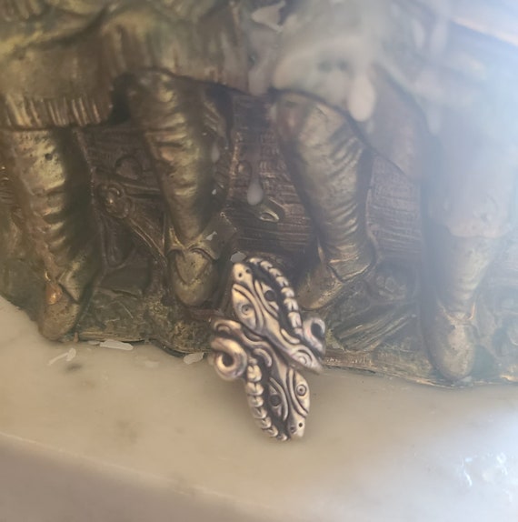 Silver Two Headed Snake Ring - image 4