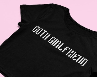 Top corto de novia gótica / Top corto de corte holgado / Ropa gótica / / Camiseta gráfica / Regalo lindo / Camiseta de niña / Camiseta gótica / Top corto gótico