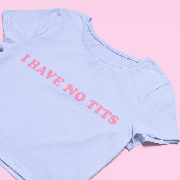 I Have No Tits Crop Top | Flowy Fit Crop Top | Gift for Girlfriend | Y2K Clothing | Funny Crop Top | Graphic Shirt | Cute Gift | Funny  Tee