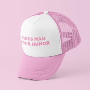 Hoes Mad Trucker Hat | Y2K Trucker Hat | Customizable Hat | Baseball Hat | Gift for Her | Cute Gift | Funny Trucker Hat