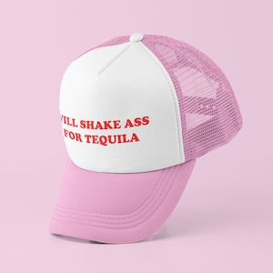 Schütteln Sie für Tequila Trucker Hat | Y2K Trucker Kappe | Anpassbare Mütze | Baseballmütze | Geschenk für Sie | Nettes Geschenk | Lustige Trucker Mütze