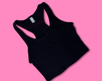 Blank Racerback Crop Top | Y2K Crop Top | Cute Gift | Gift For Girlfriend | Funny Crop Top | Tank Top Crop Top | Gift for Her