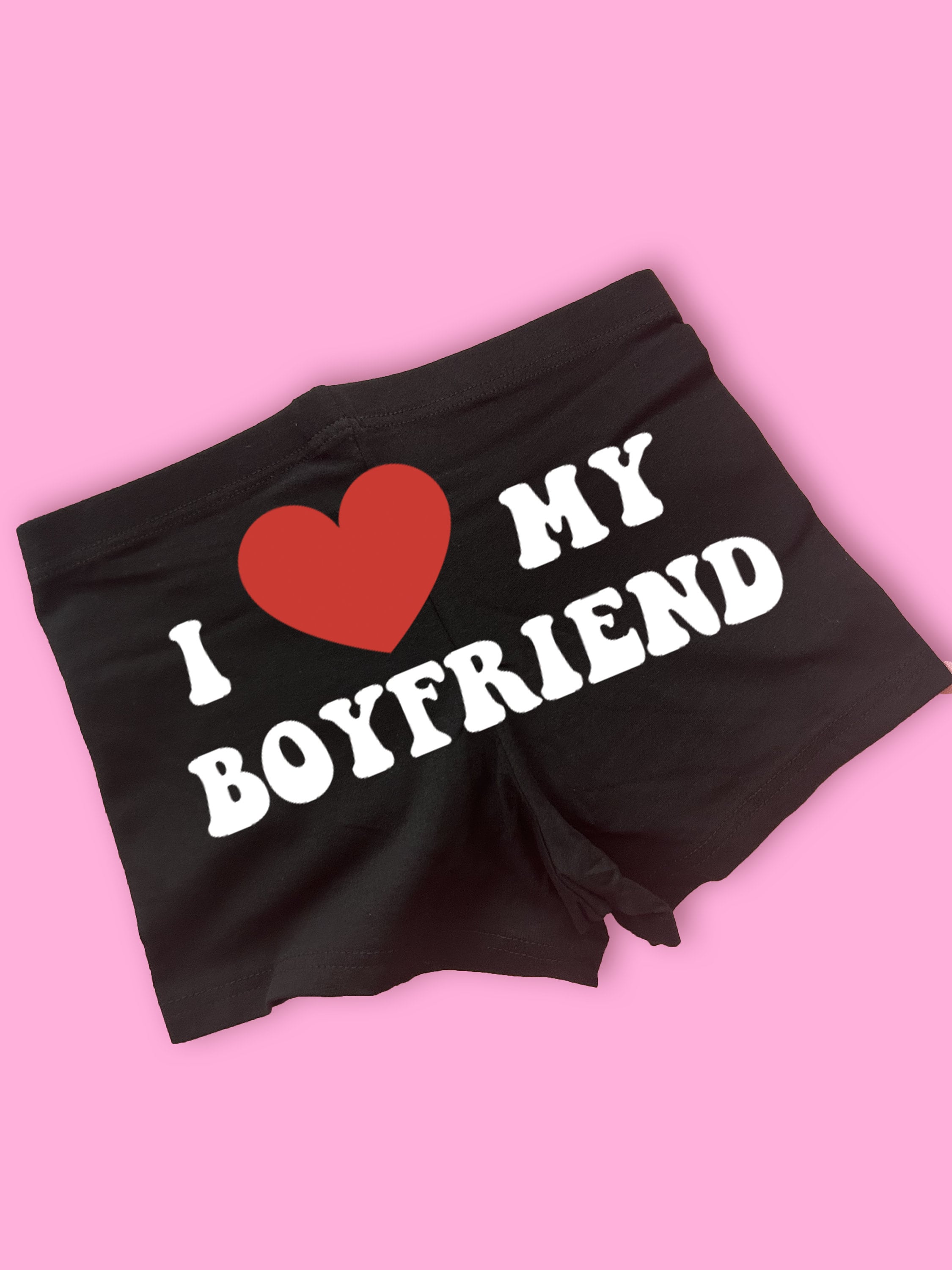 I Love My Boyfriend Booty Shorts Custom Bike Shorts Y2K Shorts Cute Shorts  Funny Shorts Y2K Bike Shorts Gift for GF 