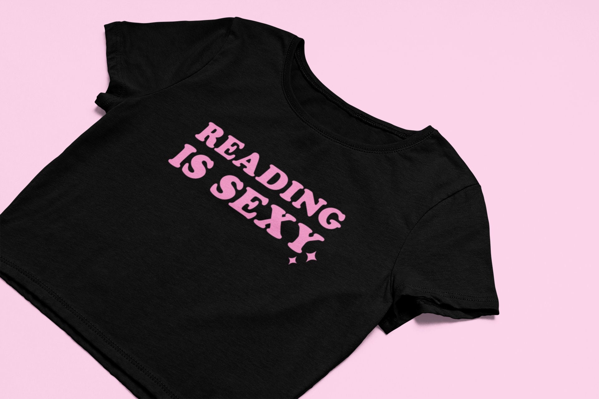 Reading is Sexy Crop Top | Flowy Fit Crop Top | Trendy Top | Graphic Shirt | Y2K Crop Top | Funny Gift | Y2K Shirt | Soft Girl | Gift For GF