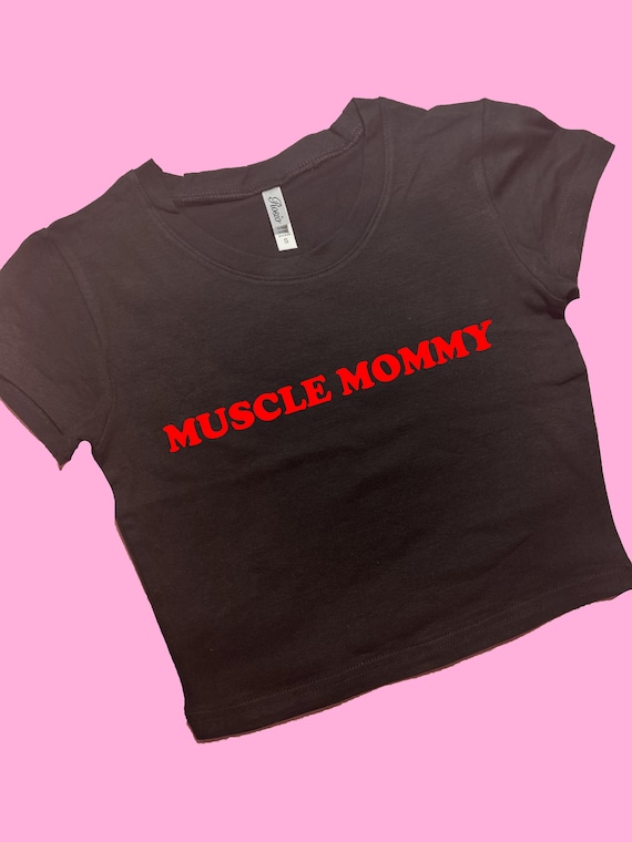 Muscle Mommy SNUG FIT Crop Top | Crop Top | Graphic Top | Gift For Her Y2K crop top | Gift for friend | Cute Baby Tee | Funny Shirt |