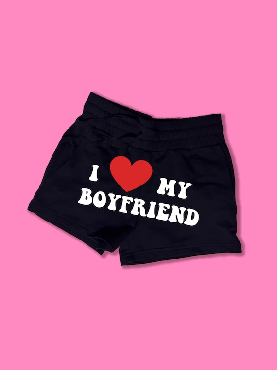 I Love My Girlfriend Booty Shorts Custom Bike Shorts Y2K Shorts Cute Shorts  Funny Shorts Y2K Bike Shorts Gift for GF -  Denmark