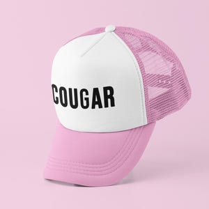 Cougar Trucker Hut | Y2K Trucker Kappe | Anpassbare Mütze | Baseballmütze | Geschenk für Sie | Nettes Geschenk | Lustige Trucker Mütze | Unisex Trucker-Hut