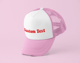 Custom Text Trucker Hat | Y2K Trucker Hat | Customizable Hat | Baseball Hat | Gift for Her Gift For Him | Funny Trucker Hat | Custom Text