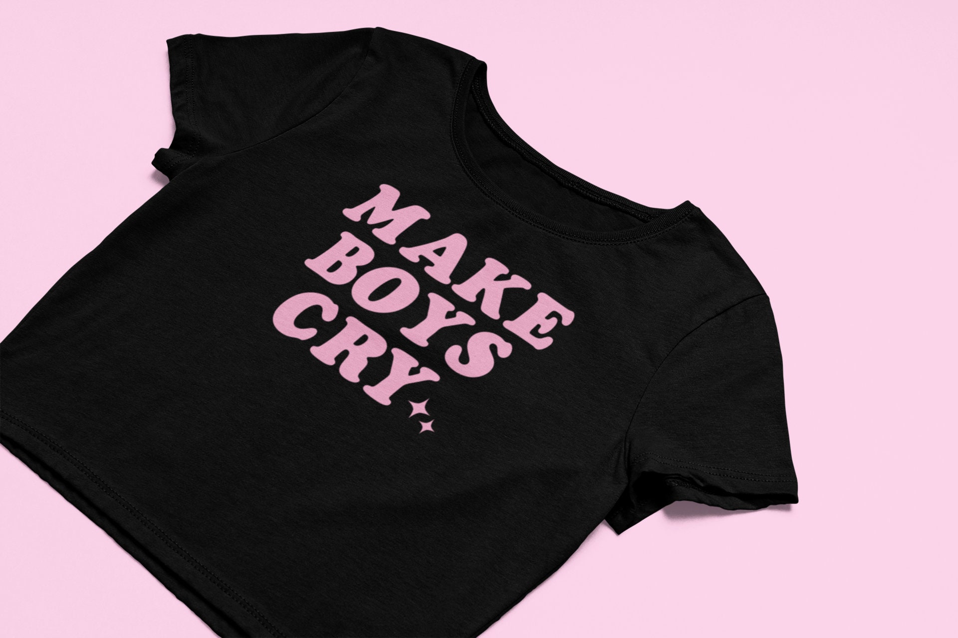 Make Boys Cry Crop Top | Flowy Fit Crop Top | Cute Croptop | Graphic Top | Trendy Top |  Cute Gift | Shirt | Girl Crop Top |
