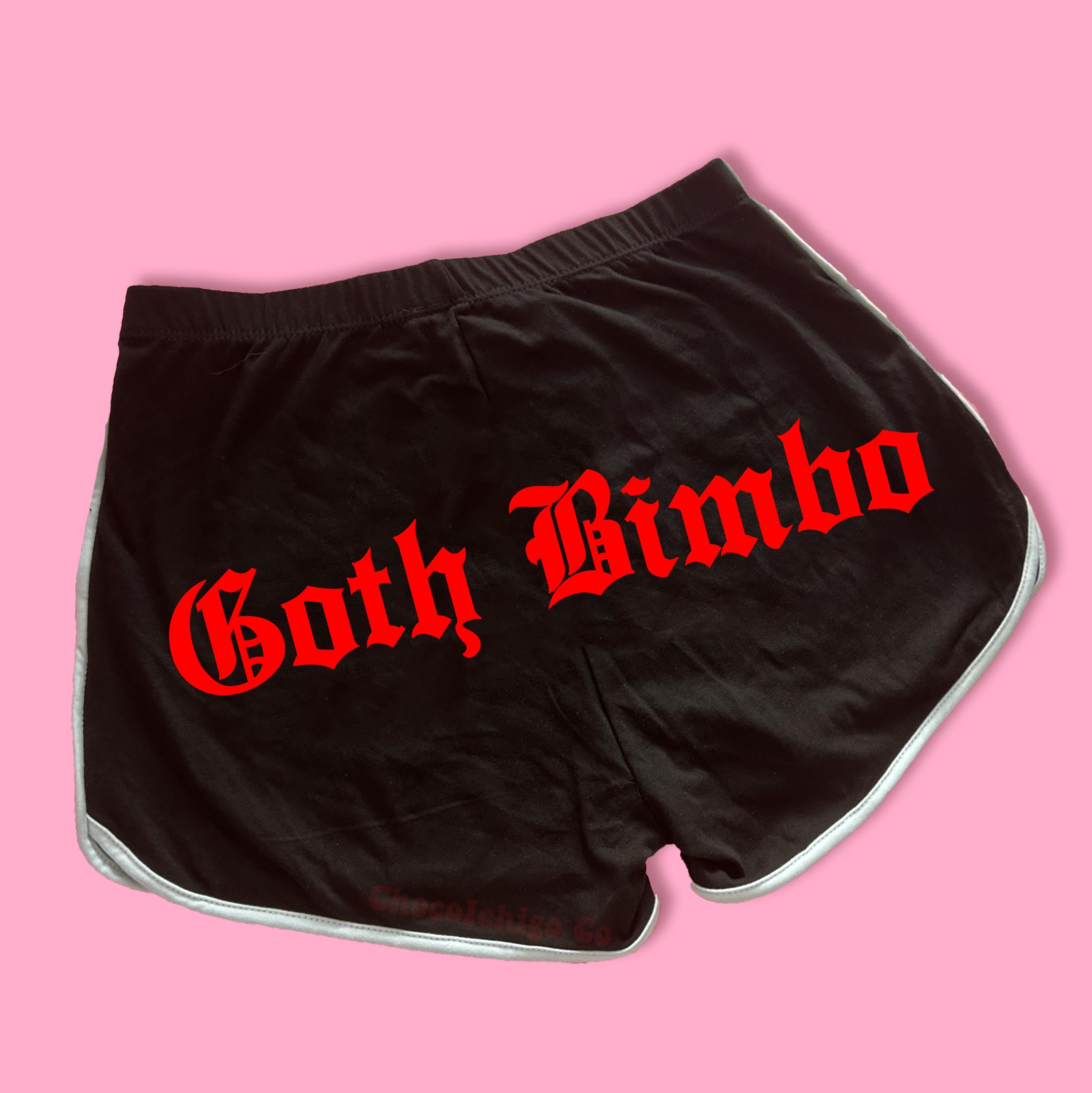 Goth Bimbo Dolphin Shorts  | Custom Dolphin Shorts | Y2K Shorts | Cute Shorts | Funny Lounge Shorts | Trendy Summer Shorts
