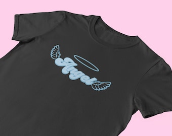 エンジェル T シャツ | かわいい T シャツ、かわいいギフト、Y2K T シャツ、エンジェル T シャツ、女の子へのギフト、グラフィック T シャツ、トレンディなシャツ、クリスチャン シャツ