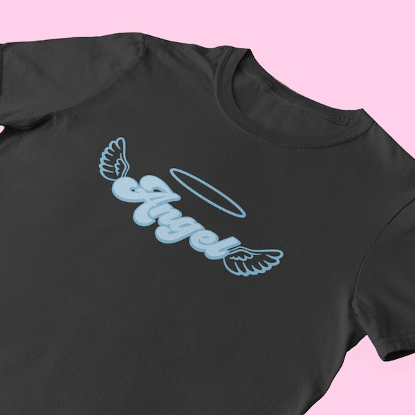 Camiseta de ángel / Camiseta bonita, Regalo bonito, Camiseta Y2K, Camiseta de ángel, Regalo para niña, Camiseta gráfica, Camiseta de moda, Camiseta cristiana