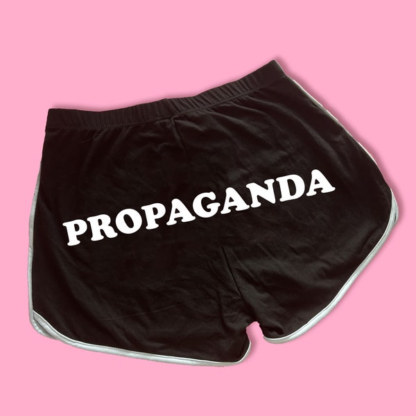 Propaganda Dolphin Shorts | Custom Dolphin Shorts | Y2K Shorts | Cute Shorts | Funny Shorts | Y2K Shorts | Lounge Shorts |