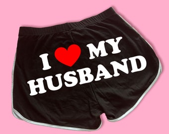 I Love My Husband Dolphin Shorts | Cute Dolphin Shorts | Y2K Shorts | Cute Shorts | Funny Shorts | Y2K Shorts | Lounge Shorts |