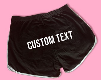 Custom Text Dolphin Shorts BN | Custom Dolphin Shorts | Y2K Shorts | Cute Shorts | Funny Shorts | Y2K Shorts | Lounge Shorts |