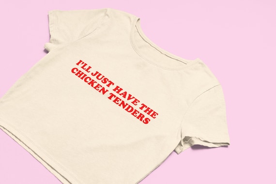 Chicken Tenders Crop Top | Flowy Fit Crop Top | Y2K Clothing | Trendy Top | Graphic Shirt | Cute Gift | Girl Shirt | Funny  Tee | Crop top