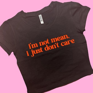 I&#39;m Not Mean SNUG FIT Crop Top | Custom Crop Top | Graphic Top | Gift For Her | Y2K  Tee | Gift For GF | Y2K crop top | 90&#39;s Y2K Crop