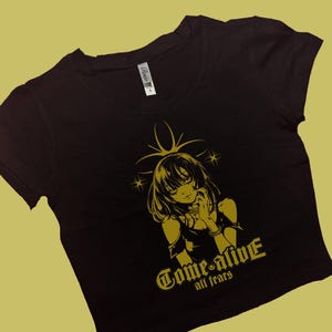 All Fears Girl SNUG FIT Crop Top | Crop Top | Graphic Top | Anime Girl | Anime Gothic | Gift For Her | Y2K Baby Tee | Y2K crop top | Gift