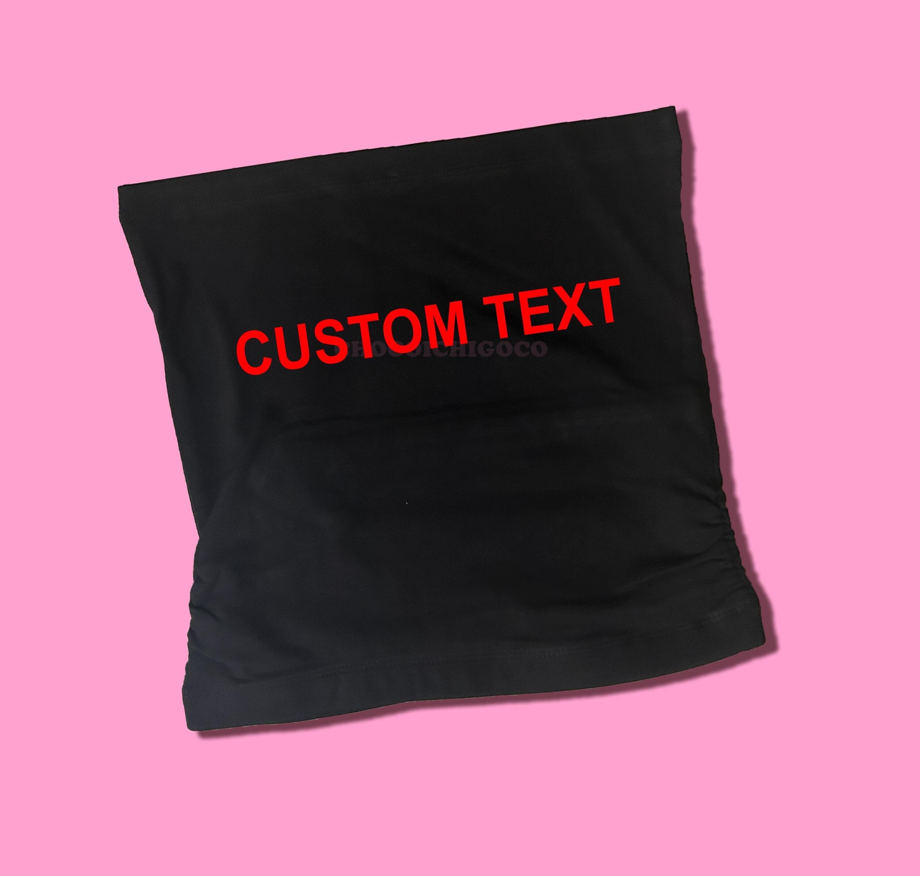 Custom Text Strapless A Crop Top | Y2K Crop Top | Cute Gift | Gift For Girlfriend | Strapless Top Crop Top | Funny Gift for Her