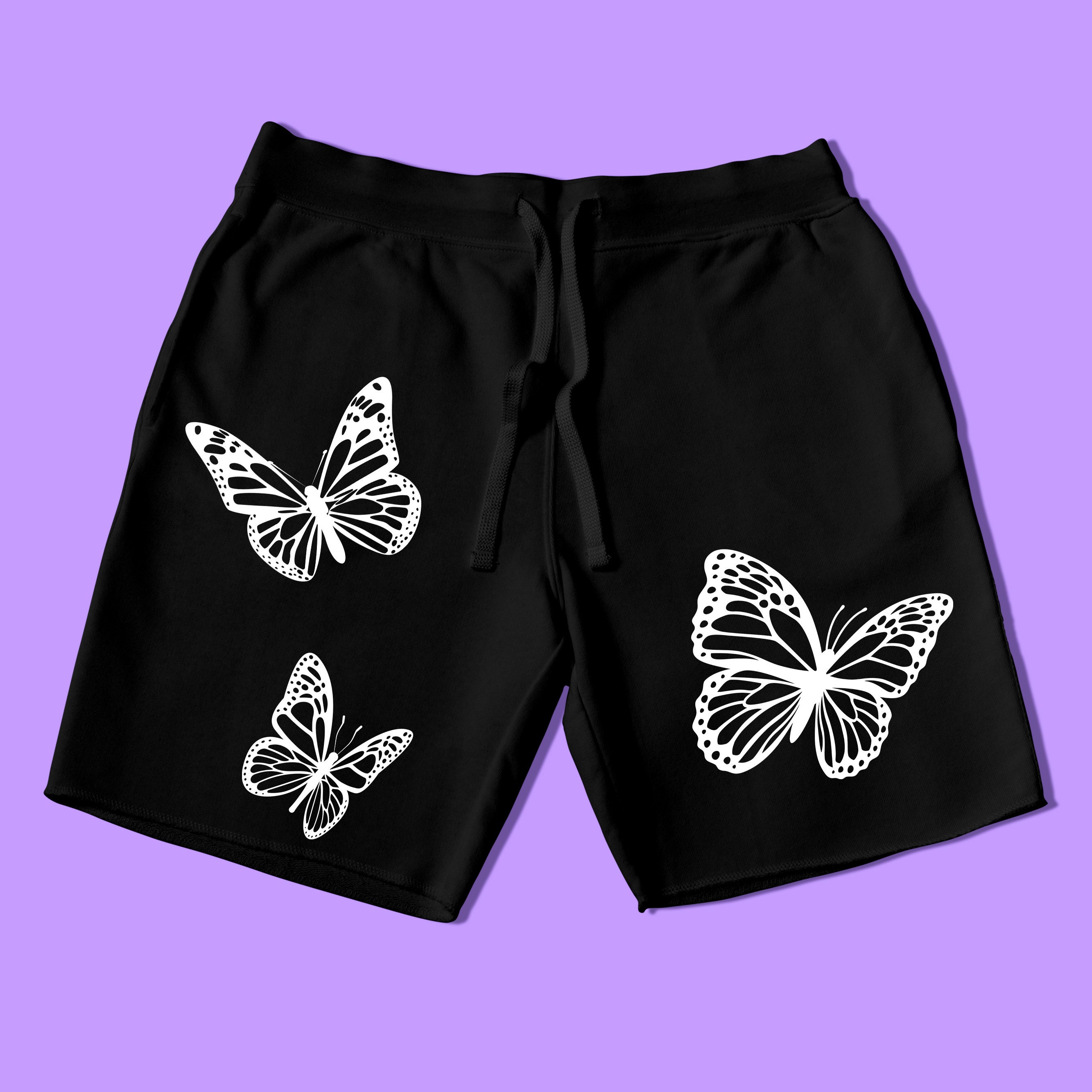 Butterflies Shorts Butterfly Shorts Cute Gift Streetwear Inspired Shorts  Graphic Shorts Gifts for Her Loungewear Shorts Unisex 