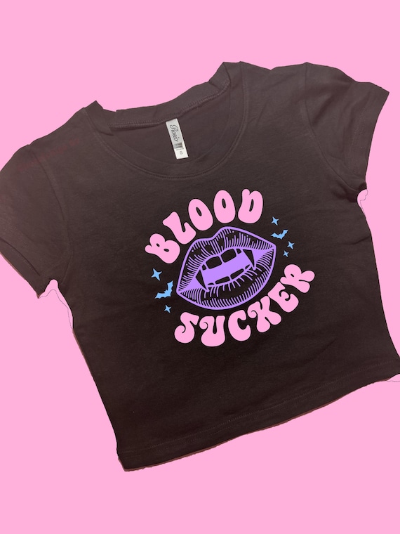 Sucker SNUG FIT Crop Top | Graphic Top | Gift For Her | Y2K crop top | Gift for Halloween | Baby Tee | Halloween Cute Crop Tee