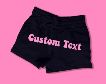 Custom Shorts,personalized Booty Shorts,custom Text Shorts,custom
