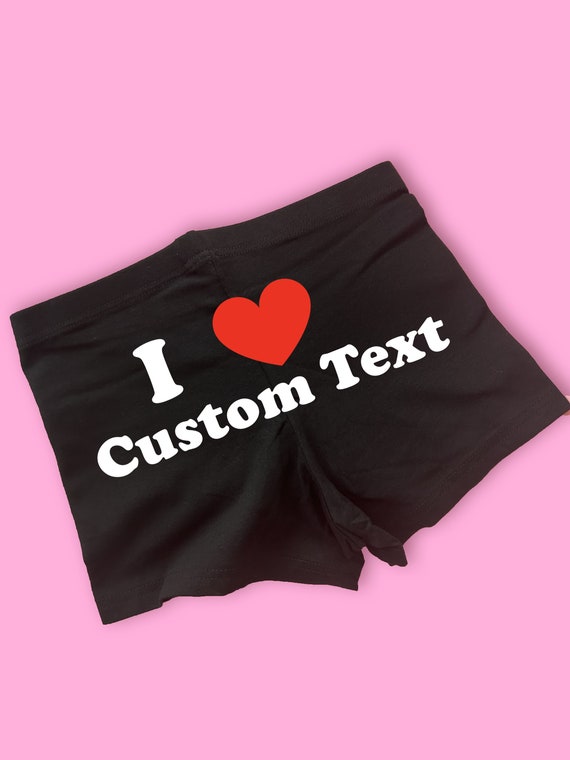 YOUR TEXT HERE Cheeky Booty Shorts Ass Women's Ladies Promo Model