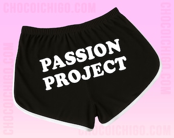 PASSION PROJECT Dolphin Shorts | Funny Workout Clothing | Streetwear Running Shorts | Meme | Trendy Retro Athletic