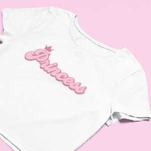 Princess Crop Top | Flowy Fit Crop Top | Y2K Clothing | Trendy Top | Graphic Shirt | Cute Gift | Girl Shirt | Girl Crop Top