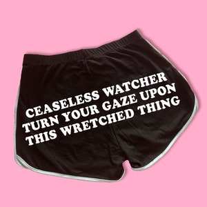 Ceaseless Watcher Dolphin Shorts | Custom Dolphin Shorts | Y2K Shorts | Cute Shorts | Funny Shorts | Y2K Shorts | Lounge Shorts |