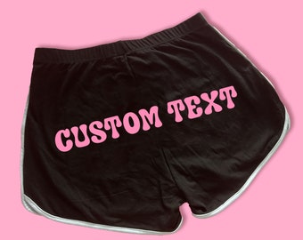 Custom Text Dolphin Shorts SR | Custom Dolphin Shorts | Y2K Shorts | Cute Shorts | Funny Shorts | Y2K Shorts | Lounge Shorts |