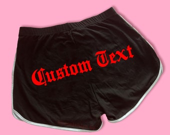 Custom Text Dolphin Shorts oe | Custom Dolphin Shorts | Y2K Shorts | Cute Shorts | Funny Shorts | Y2K Shorts | Lounge Shorts |