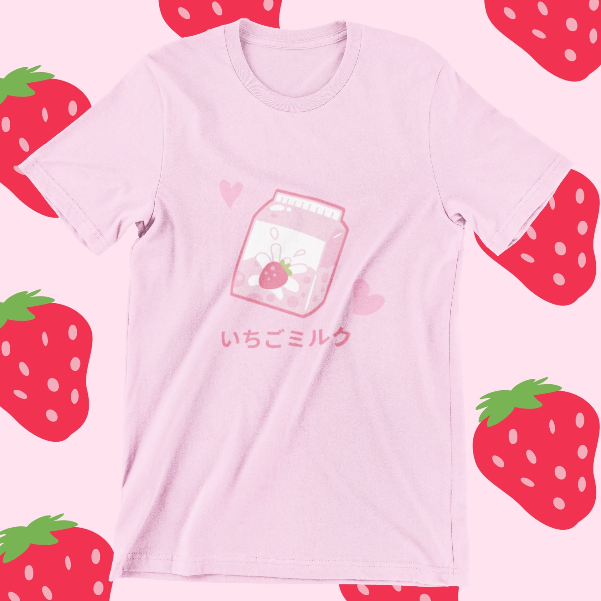 Strawberry milk shirt - Etsy 日本